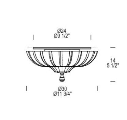 Plafon Leucos PASCALE PL 30 cm