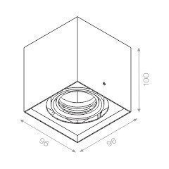 Spot AQorm Squares 50x1 230V biały 45811-0000-U8-PH-13