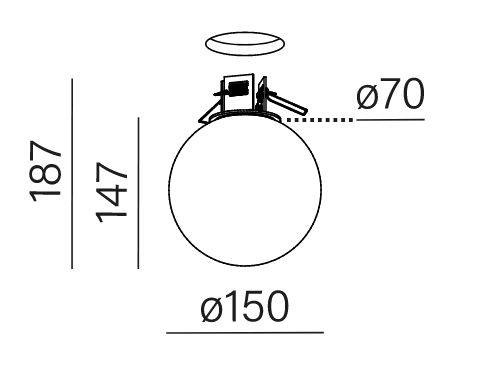 AQform 47001-M930-D0-00-12 Modern Ball Oprawa wpuszczana