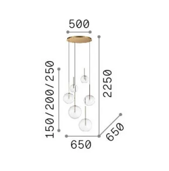 Ideal Lux 317243 Equinoxe Lampa wisząca 