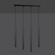 Wisząca lampa SELTER 4 BLACK czarny (552/4) - Emibig