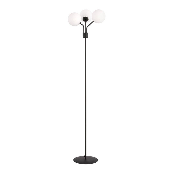 Podłodowa lampa NOVA LP3 BLACK/OPAL czarny (1138/LP3) - Emibig