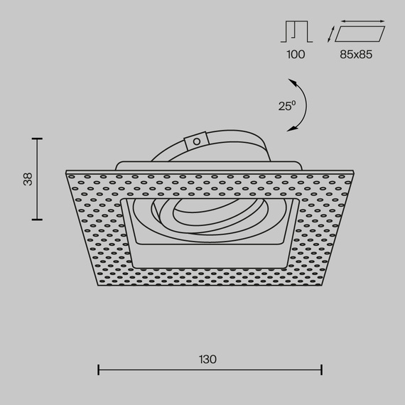Oprawa do zabudowy Maytoni Atom DL003-01-W