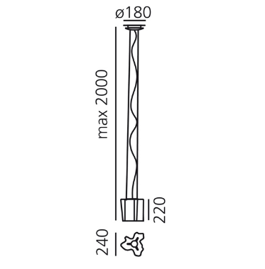 Nowoczesna lampa wisząca Artemide Logico 0696020A