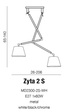 Zyta 2S  Lampa Wisząca Azzardo Szara AZ1846+AZ2583+AZ2583