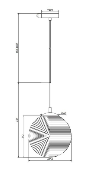 Lampa wisząca Maytoni Lumine P031PL-01BS Mosiądz