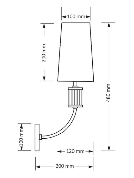 Kutek Mood Lampa ścienna PES-K-1(ZM) Pesaro