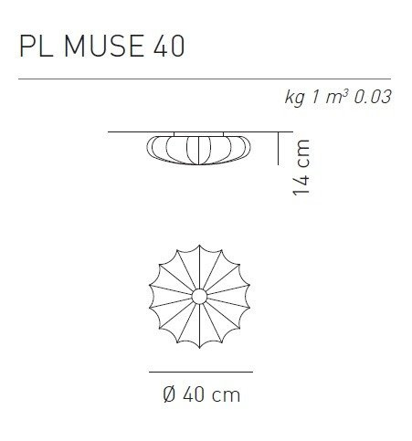 Plafon Axo Light MUSE 40 biały