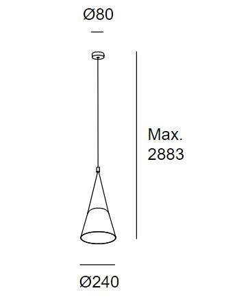 Lampa wisząca LEDS Attic 00-7389-05-14 Grok
