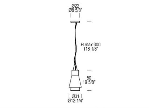 Lampa Wisząca Leucos Trigona B tytanowy LED