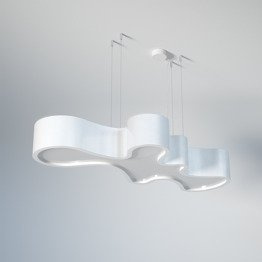 Lampa wisząca Cleoni Atego 140 biały połysk