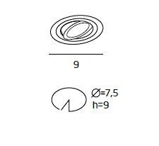 Oprawa do zabudowy MaxLight Signal biała H0084