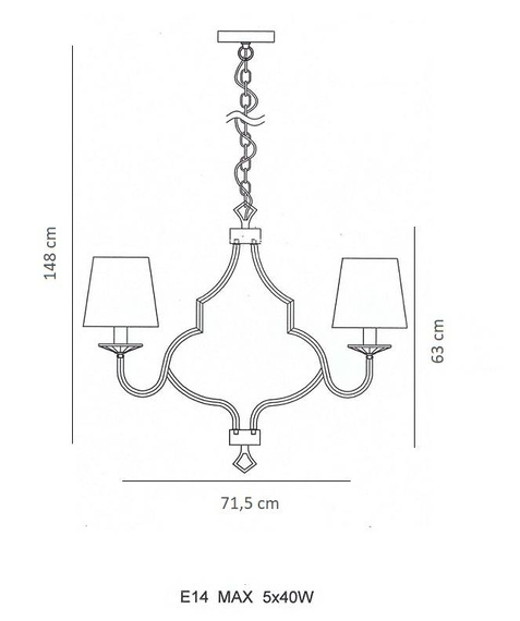 Zwis Chromowy Berella Light Ampia 6 BL0642