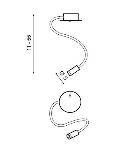 Kinkiet Azzardo Nogat LED biały