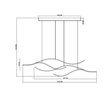 Lampa Wisząca Ledowa Berella Light Geri BK BL5626