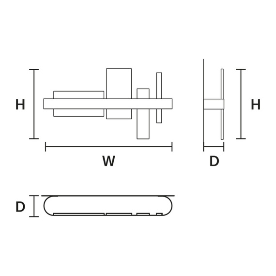 Lampa ścienna Włoska Masiero Honice A65