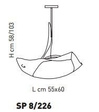 Lampa Wisząca Sillux ATENE SP 8/226 bursztynowy/miedziany 55 x 60 cm