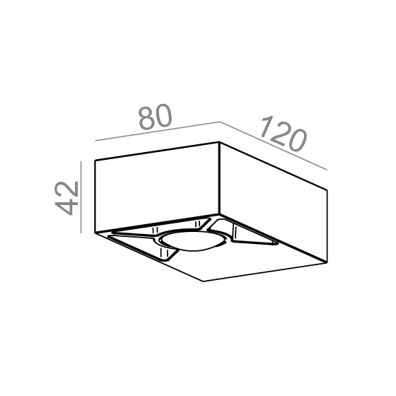 Kinkiet Aqform Golo Led  26495-M930-W3-00-12 Czarny