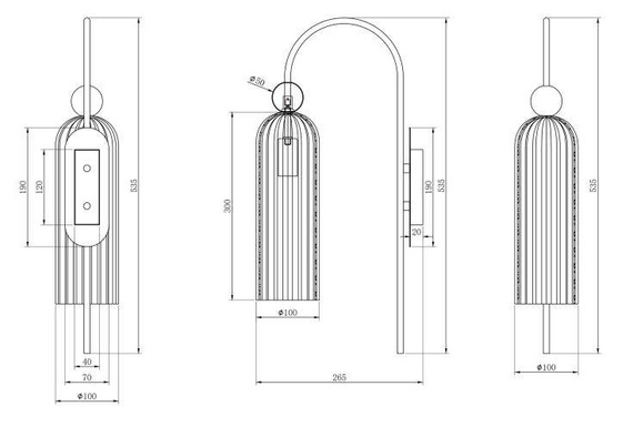 Lampa ścienna Maytoni Antic MOD302WL-01W