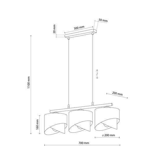 Lampa Wisząca TK Lighting Grant 4824