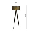 Podłodowa lampa ASTON LP1 BLACK/GOLD czarny (1148/LP1) - Emibig