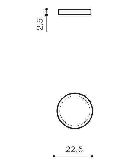 Azzardo Malta R 23 AZ4239 Plafon Czarny