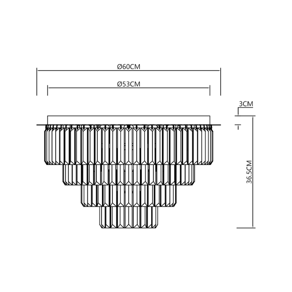 Lampa sufitowa ML1024 Milagro Milano