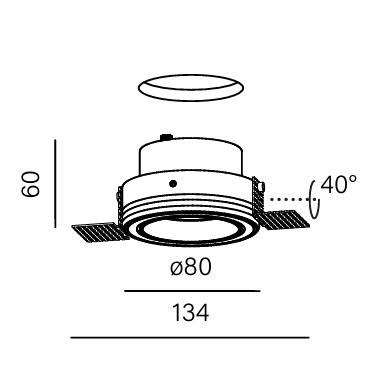 Aqform 38043-M930-W1-00-13 Putt trimless Wpust biały