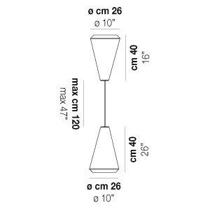 Lampa Wisząca VISTOSI WITHWHITE SP 26 M