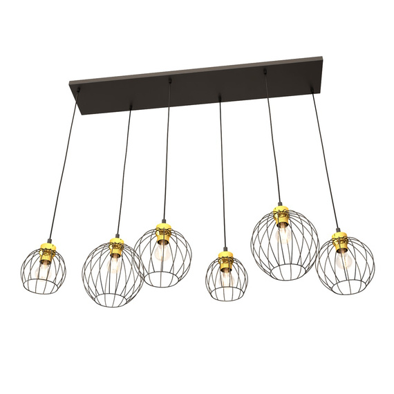 Lampa Wisząca Emibig Nando 6 Bl Gold (1368/6)