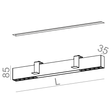 Oprawa wpuszczana AQForm Rafter section 133 cm biały mat 30267-L930-WW-00-13