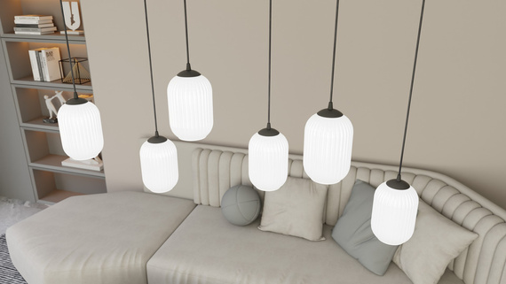 Lampa Wisząca Emibig Verdi 4 Bl Opal (1435/4)