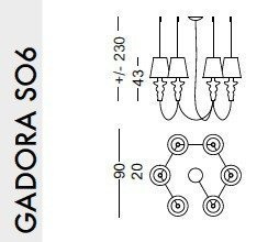 Lampa wisząca Evi Style GADORA SO6