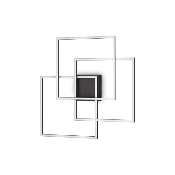 Lampa Sufitowa Ideal Lux Frame Pl Quadrato Nero 3000k 270678