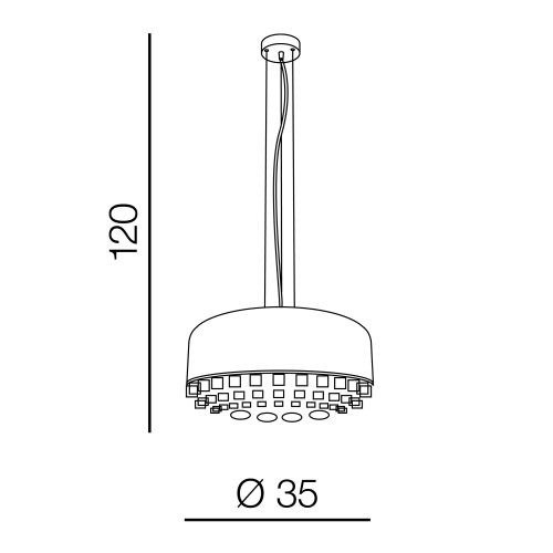 Lampa wisząca z kryształkami Azzardo Tarant AZ3163