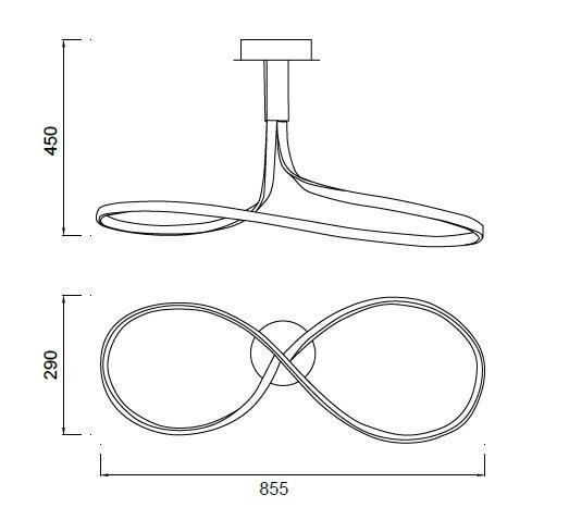 Lampa wisząca Mantra Nur XL 4980