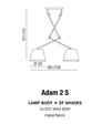 Adam 2S BK Lampa Wisząca Azzardo czarna AZ1842+AZ2586 x2