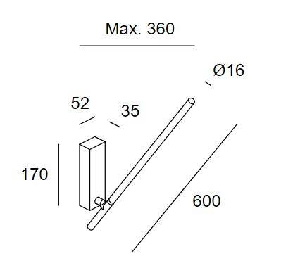 Lampa ścienna LEDS 05-8102-05-M1 Tubs Grok