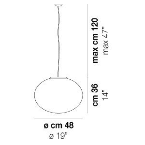 Lampa Wisząca VISTOSI LUCCIOLA SP G 48 cm