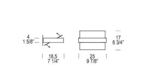 Plafon Leucos ALA P25 przezroczysty/chrom
