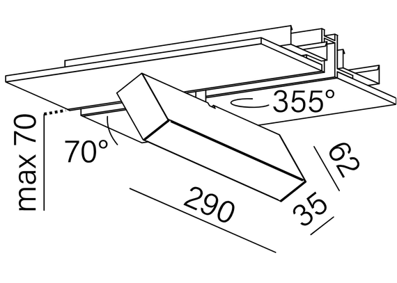 AQForm Rafter Led high multitrack Lampa do szynoprzewodu 16441-M930-D9-00-12
