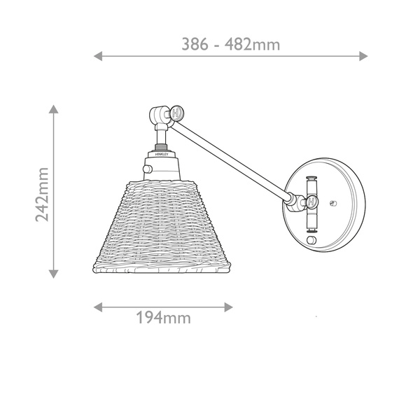 Lampa Ścienna Elstead Lighting HK-ARTI-1W-BK-BR