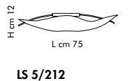 Plafon Sillux FIRENZE LS 5/212 bursztynowy/miedziany 75 x 30 cm