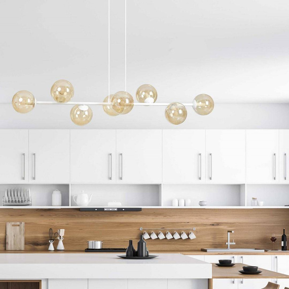 Wisząca lampa ROSSI 8 WH MIODOWY biały (879/8) - Emibig