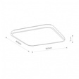Nowodvorski Agnes SQUARE LED L Oprawa sufitowa 3000K IP44 8114