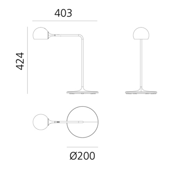 Lampa stołowa Artemide 1110010A Ixa