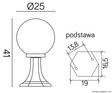 Słupek Oświetleniowy SU-MA Kule Classic K 4011/1/K 250