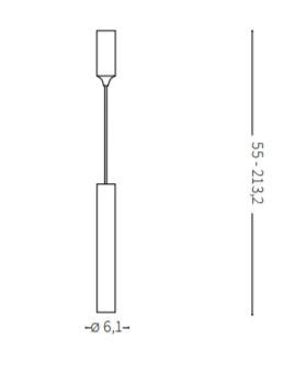 Lampa wisząca Ideal Lux Tube SP1 Medium
