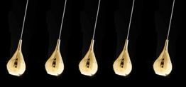 Lampa Wisząca Lampade Italiane GOCCE SP 1047/5X10 złoty