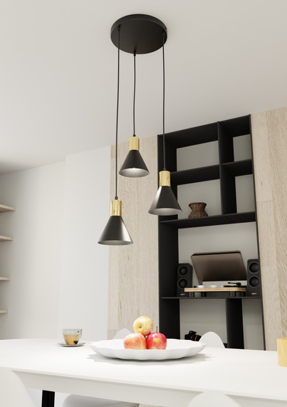 Lampa Wisząca Emibig Rosa 3 Prem Bl (1388/3PREM)